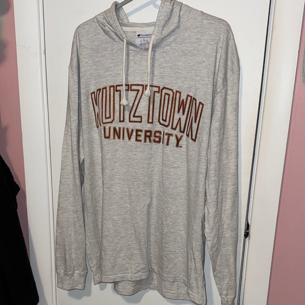 Champion Light Gray Kutztown University Men's Hoodie